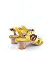 EMMA YELLOW LEATHER SHORT HEELS