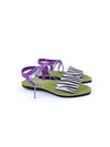 GIGI ZEBRA/LIME LEATHER SANDALINAS