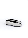 EDITH BLACK/CREAM LEATHER & SUEDE BALLERINAS