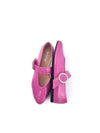 FLORENCE GLOSSY PINK LEATHER BALLERINAS
