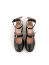 LEXIE BLACK MARY-JANE HEELS (7,5cm)
