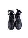 CASSIDY BLACK STRAPPY MOCASSINS