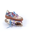 NOEMI BABY BLUE LEATHER & FABRIC LEATHER SNEAKERS