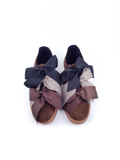 NONIKA BROWN SUEDE LEATHER SNEAKERS