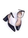 MARGOT BLACK LEATHER HEELS (6,5cm)