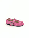 FLORENCE GLOSSY PINK LEATHER BALLERINAS