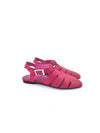 PHOENIX RED LEATHER FISHERMAN FLATS
