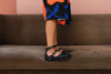 ELLIE BLACK RUBBER FLATS