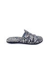 DORIS SNAKESKIN PRINT FLAT SANDALS