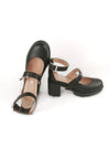 LEXIE BLACK MARY-JANE HEELS (7,5cm)