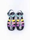 ADDISON BLACK FISHERMAN LEATHER SANDALS