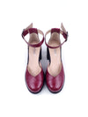 FIONA WINE RED GLOSSY LEATHER HEELS (7,5cm)