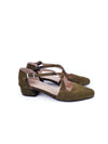 ODETTE OLIVE SUEDE LEATHER SHOES