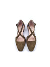ODETTE OLIVE SUEDE LEATHER SHOES