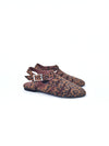 PHOENIX LEOPARD LEATHER FISHERMAN FLATS