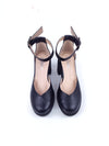 FIONA BLACK GRAIN LEATHER HEELS (7,5cm)