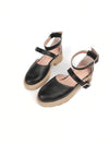 JOJO BLACK CHUNKY RUBBER FLATS