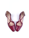ODETTE WINE RED GLOSSY LEATHER SHOES