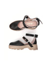 JOJO BLACK CHUNKY RUBBER FLATS