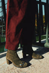 CHIARA KHAKI SUEDE LEATHER BOOTS (6,5cm)_size 39