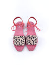 GIGI LEOPARD/PINK LEATHER SANDALINAS