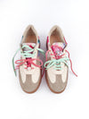 NOEMI PEACH LEATHER & FABRIC LEATHER SNEAKERS