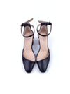 MARGOT BLACK LEATHER HEELS (6,5cm)