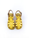 EMMA YELLOW LEATHER SHORT HEELS