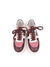 BETTY BORDEAUX LEATHER SNEAKERS
