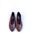 EDITH BROWN LEATHER & SUEDE BALLERINAS