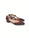 MIMOSA BORDEAUX SUEDE T-BAR STRAP SHOES
