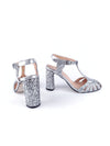 TIFFANY SILVER GLITTER T-STRAP HEELS (8,5cm)