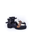 CASSIDY BLACK/LEOPARD STRAPPY MOCASSINS