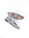 FLORENCE PISTACHIO LEATHER BALLERINAS