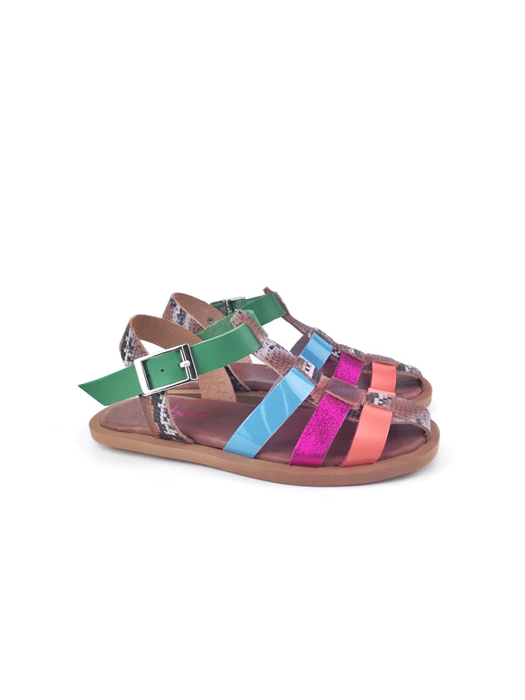 ADDISON BROWN FISHERMAN LEATHER SANDALS