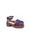 CARELLI ANIMAL PRINT LEATHER RUBBER FLATS