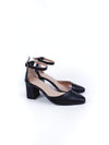 MARGOT BLACK LEATHER HEELS (6,5cm)