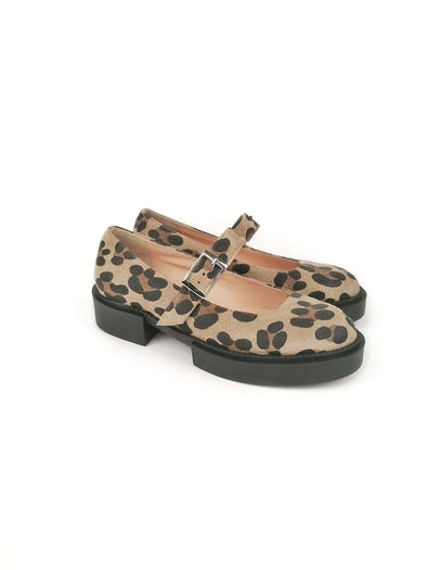JANE LEOPARD RUBBER FLATS