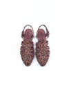 PHOENIX LEOPARD LEATHER FISHERMAN FLATS
