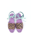 GIGI LEOPARD/LILAC LEATHER SANDALINAS