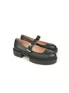 JANE BLACK RUBBER FLATS