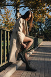 KENDRA GLOSSY KHAKI LEATHER BOOTS_size 41