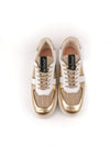 BETTY GOLD LEATHER & JUTE SNEAKERS
