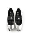 DE.BOUR x SSG SILVER LEATHER BALLERINAS_size 39