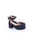 FIONA BLACK GRAIN LEATHER HEELS (7,5cm)