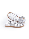 BONNIE FISHERMAN WHITE LEATHER SANDALS