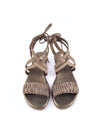 EFTERPI BRONZE MACRAME LEATHER SANDALS