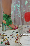 BAMBOLA GREEN FRILL HEELS