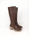GEORGIA BROWN LEATHER BOOTS