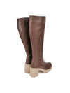 GEORGIA BROWN LEATHER BOOTS
